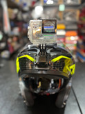 کلاه کاسکت فک متحرک استوک درحد نو A6 همراه با قاب دوربین gopro
